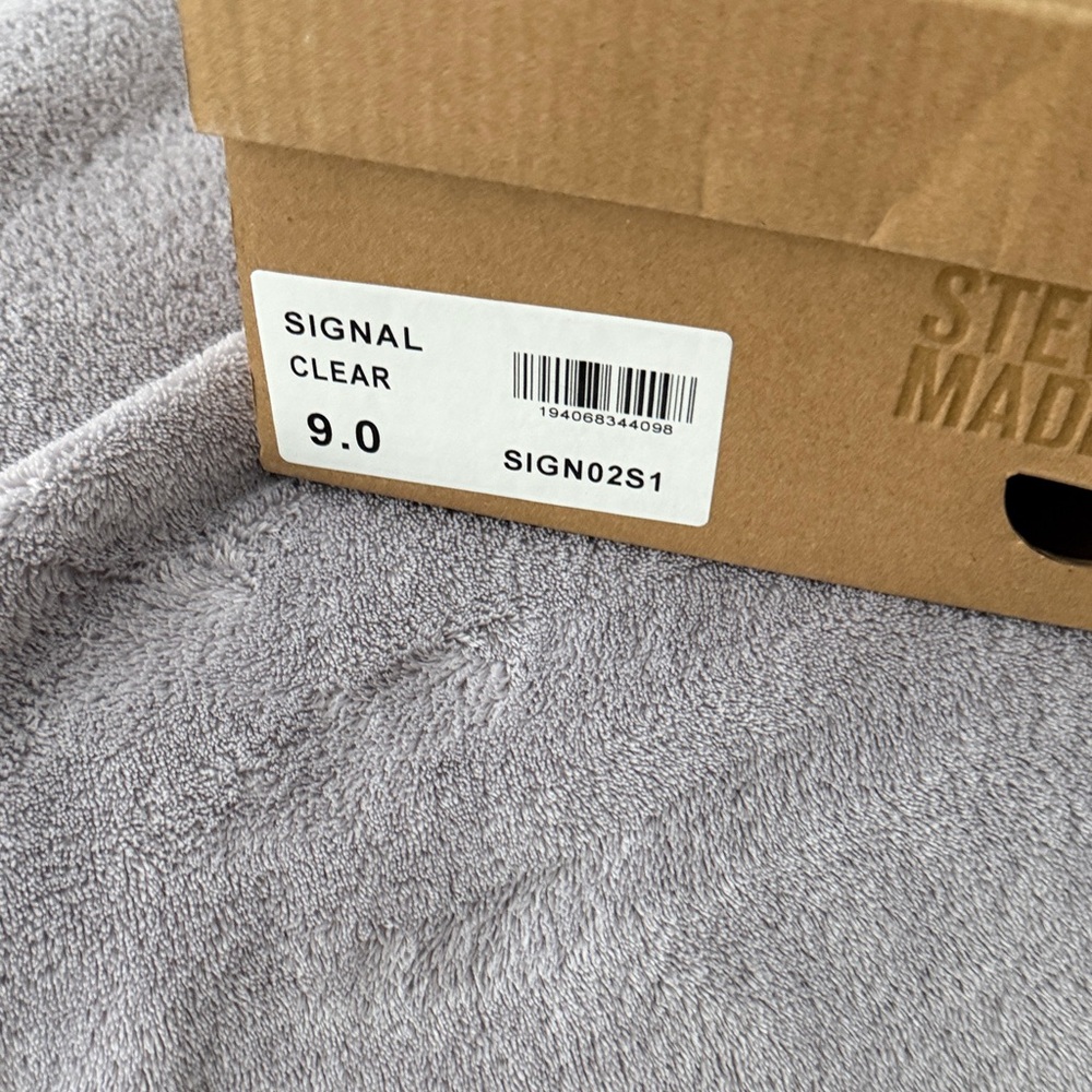 Steve Madden Nude Clear Strap Heels - Picture 2 of 4